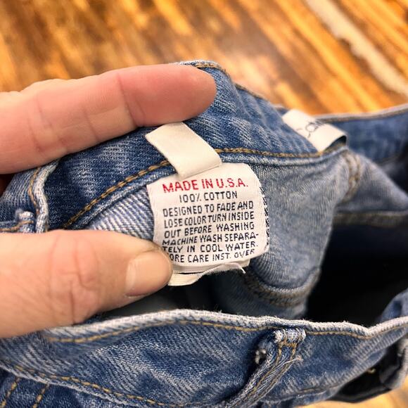 vintage women's Calvin Klein 100% cotton high waist 1990s jeans thrashed 12 - Picture 8 of 8